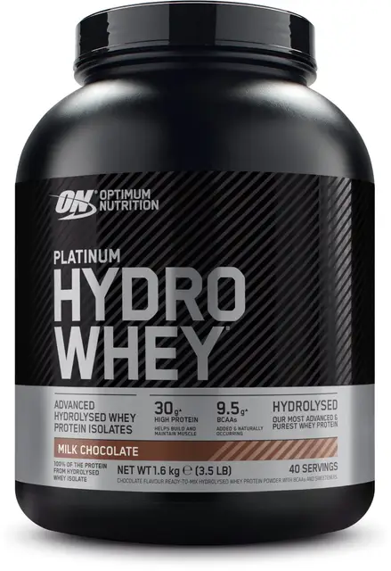 Optimum Nutrition Platinum Hydro Whey, melkchocolade 1,6 kg (40 porties)