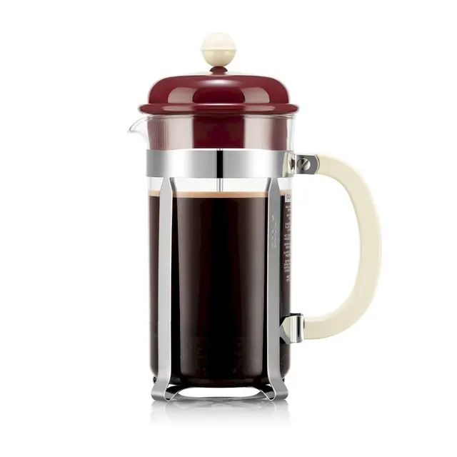 Bodum CAFFETTIERA 1L - 8 Cups - French Press Coffee Maker - Cranberry Red