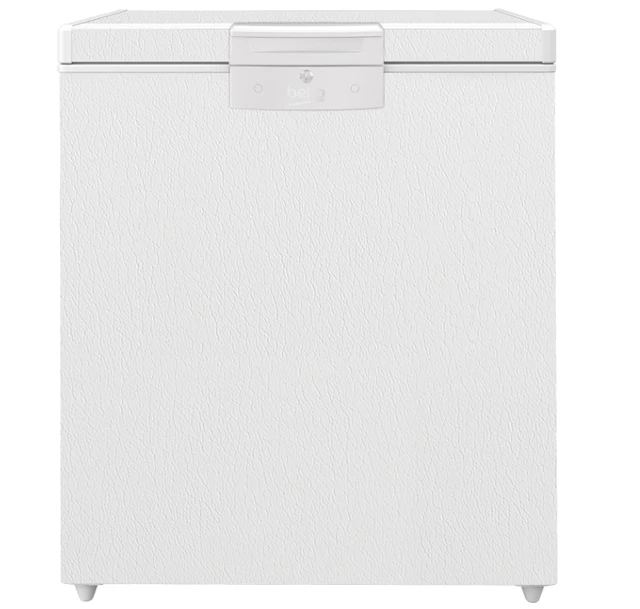 Beko HSM14550 Freezer, Freezer, 148 L Usable Volume, 1 Freezer Basket, Temperature Alarm, Lockable, LED Display System, Interior Lighting, 39 dB (A), Can be Used in Unheated Rooms, White [Energy Class D]