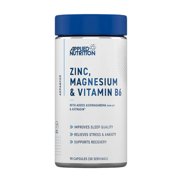 Applied Nutrition Zinc + Magnesium + Vitamin B6 with Ashwagandha Stress Support Capsules - 60 Capsules