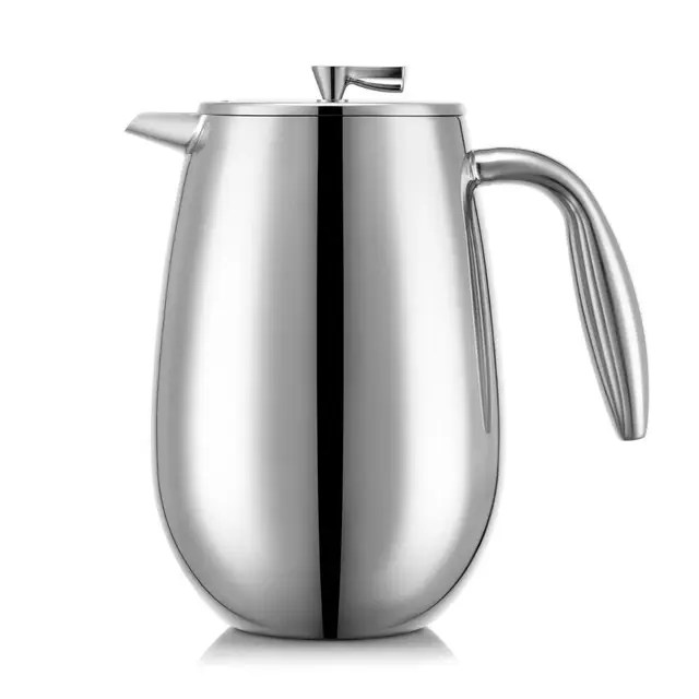 Bodum COLUMBIA French Press Coffee Maker 1L / 8 Cups - Shiny Silver