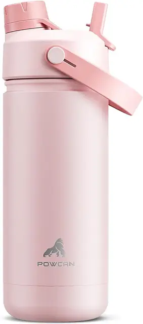 POWCAN by Meoky Sport-Trinkflasche mit zwei Öffnungen 18 Unzen (ca. 530 ml) mit Griff – Rosa, Neujahrsangebot, Top-Geschenkempfehlungen
