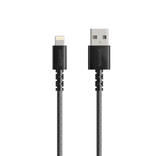 Anker PowerLine USB-A to Lightning Charging Cable 0.9m, Black, Supports iPhone 14/13/12, iPad 9/8 and Other Apple Devices