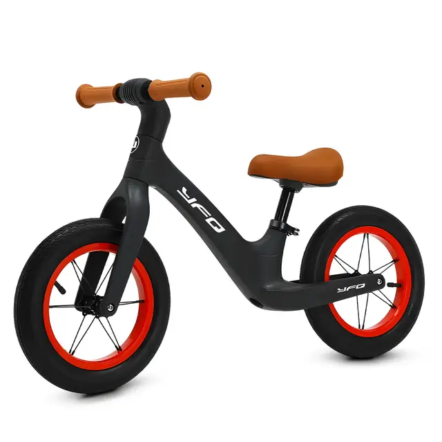 Neuleb Toddler Balance Bike, Lightweight No Pedal Training Bicycle with Adjustable Seat, Air-Free Tires & Kickstand, Kids First Bike for Ages 3 to 6 Years, Perfect for Learning to Ride, Black