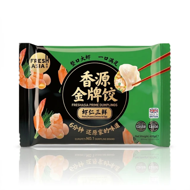 FRESHASIA Raviolis au porc, aux crevettes, à la ciboulette et à l’œuf - 400 g