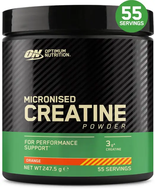 Optimum Nutrition Gemicroniseerde Creatine Poeder, Oranje 247,5 g (55 porties)