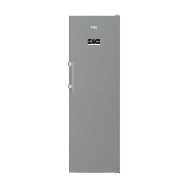 Beko B7RFNE315XP Gefrierschrank, 286 l Nettovolumen, No Frost, Schnellgefrieren, 5 Schubladen + 3 Fächer, 34 dB(A), Edelstahl-Look [Energieklasse D]