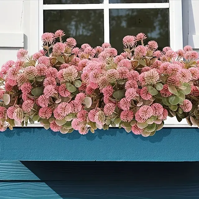 4Pcs 13.77in/35cm
Artificial Billy Ball Flower Man Fake Plants Living Room Decoration Ornaments Desktop Fake Flowers(pink)