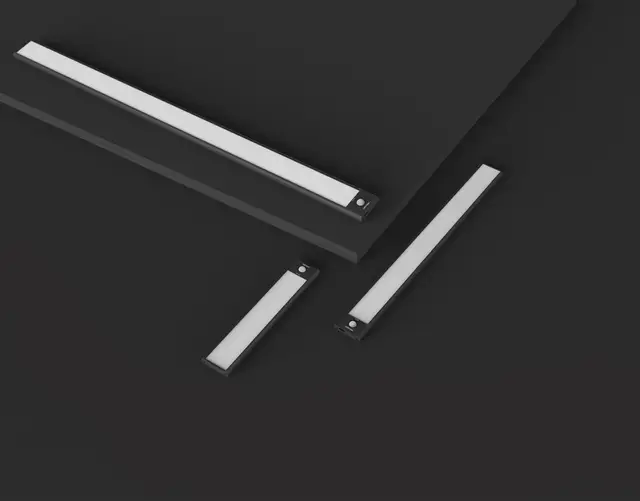 Yeelight A20 Motion Sensor Closet & Under Cabinet Light  (20cm) , Black Color – Magnetic Rechargeable Wireless LED Light with Auto On/Off Warm Lighting for Kitchen, Wardrobe & Hallway