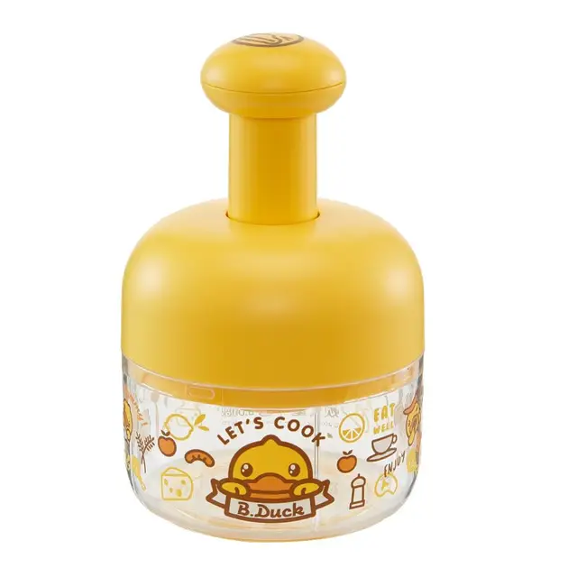 COOKER KING x B.DUCK Handmatige Voedselverwerker Groente Knoflook Snijder Draagbare Handtrekker Knoflookmolen Uiensnijder voor Groenten  
Gember Fruit Noten Kruiden 220ml Knoflooktrekker