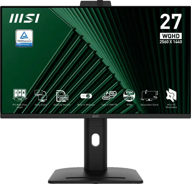 MSI Pro MP275QPDG computermonitor 68,6 cm (27 inch) 2560 x 1440 pixels Wide Quad HD LCD zwart