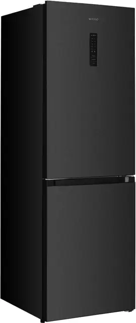 Wiggo WR‑CD18NFB(DX) – Koelkast/vriezer – 323 liter – Vriesdroog – Dubbele deur – 39 decibel – Energieklasse B - Donker roestvrij staal