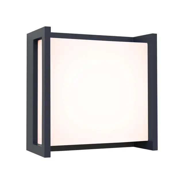 LUTEC LED-Außenwandleuchte, kleine Aluminium-Wandleuchte in Anthrazit, Wandleuchte mit 9,5 W, 650 Lumen, Lichtfarbe Warmweiß (3000 K), quadratische Außenleuchte für Terrasse/Garten/Hauseingang