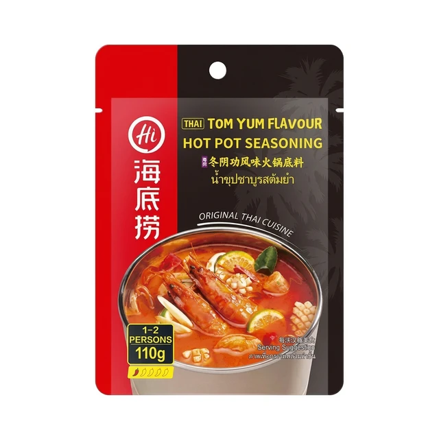Haidilao  Hotpot-Suppenbasis mit thailändischem Tom-Yum-Geschmack 110 g