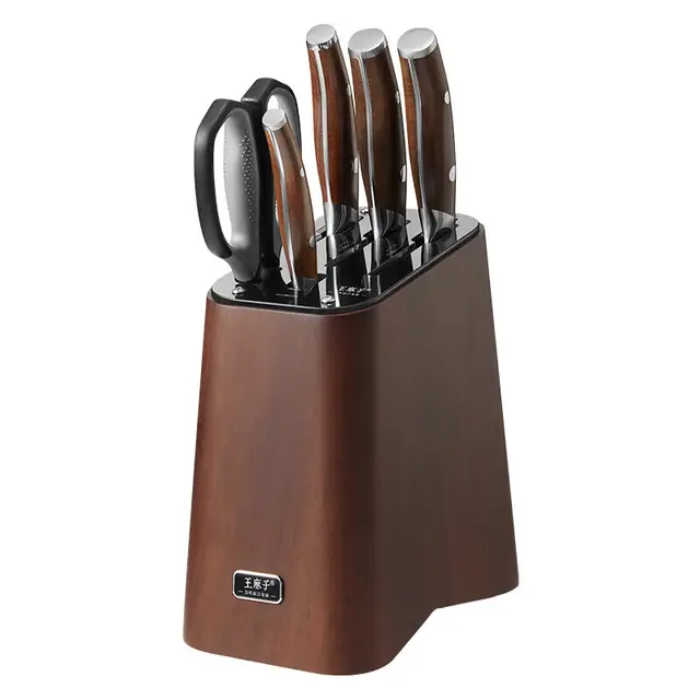 WANG MAZI Professionelles High-End-Schneidwerkzeug-Set, Küchenmesser-Set, Knochenmesser, Mehrzweck-Fruchtmesser, Scheren, Küchenutensilien-Set, ausdauernd und elegant, 7-teiliges Set