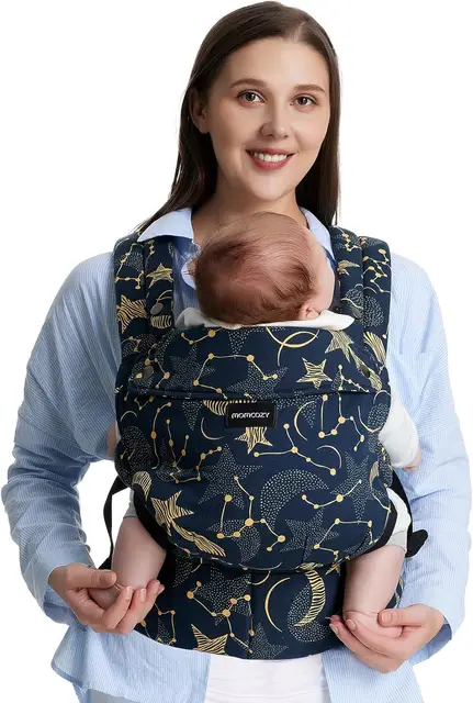 Momcozy Starry Sky Baby Carrier - Ergonomic Baby Carrier for 7-44 lbs,Starry Sky, 1 Unit