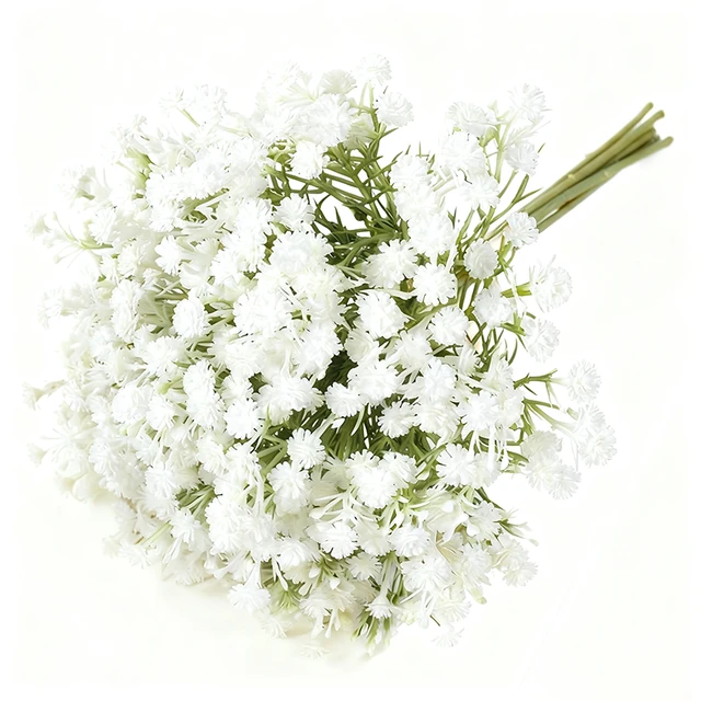 1Pc 12.59in/32cm
Artificial Flowers,Artificial Flowers Artificial Bulk, Real Touch Artificial Gypsophila Bouquet for Wedding Floral Arrangement Party Decor(white)