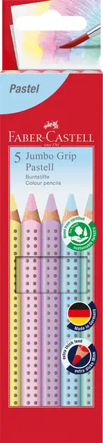 Faber-Castell  Jumbo Grip Pastel, Box of 5