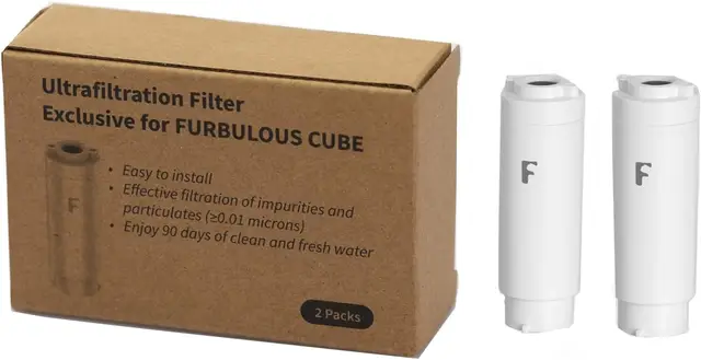 FURBULOUS Filtres à ultrafiltration de rechange pour fontaine à eau automatique pour animaux - Lot de 2
