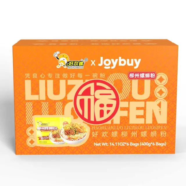 Hao Huan Luo Liuzhou-Louxiangfen-Schnecken-Reisnudeln 400 g, 6er-Beutelbox | Jahresendungs-Action, Geschenkidee