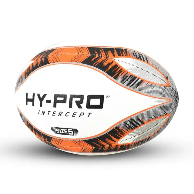 Hy-Pro Size 5 Intercept Rugby Ball - Orange