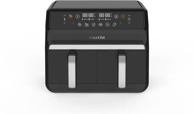 Instant Pot Vortex Dual Drawer 7,6L Digitale Airfryer – Gelijklopend Dubbel Koken Dubbele Mand met ClearCook Technologie 8-in-1 Slimme Programma's