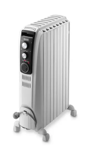 De’Longhi Dragon 4 Oil Filled Radiator, 2000W, 8 Fins, 24h Timer, Chimney Effect, White, TRD40820T