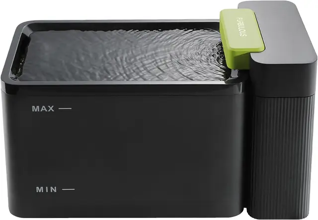 FURBUBLOUS Fontaine à eau automatique pour animaux - Noir
