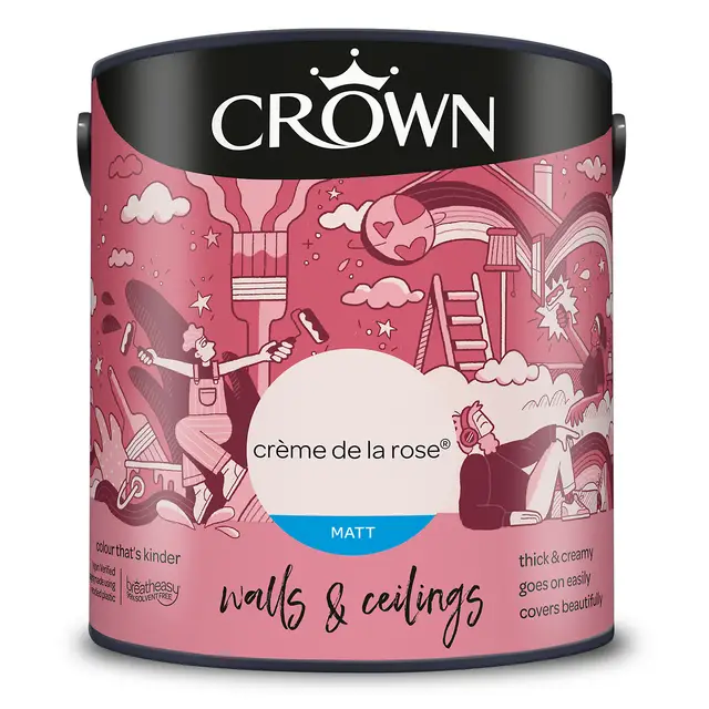 Crown Matt Emulsion Crème De la Rose 2.5L