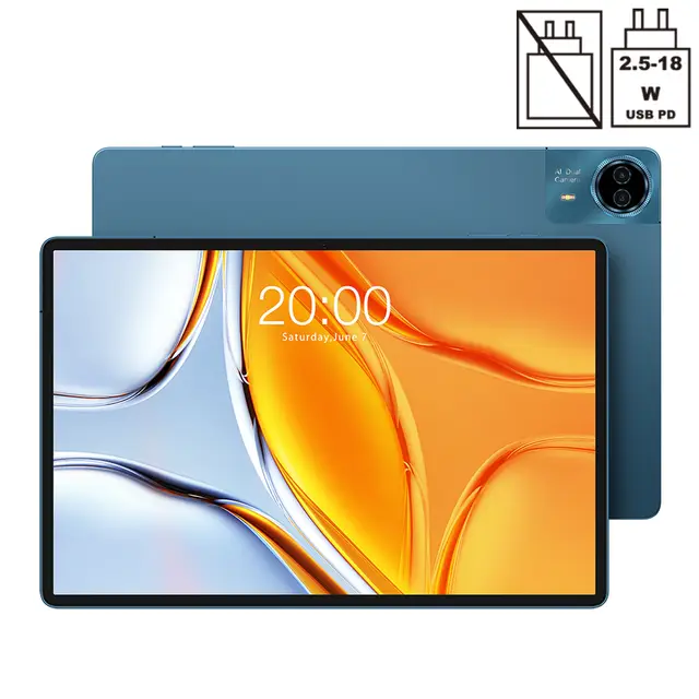 Teclast T70 Tablet – 14 Zoll 1920×1200 Display, MediaTek Helio G99 Octa-Core-Prozessor, 20 GB (8 GB + 12 GB virtueller Speicher) RAM + 256 GB ROM, Dual-SIM 4G LTE + 5G WiFi, 10.000 mAh Akku mit 18 W Schnellladung, Android 15, TDDI, 8 MP + 13 MP Kameras, GPS, BT5.2, OTG, Widevine L1, Modell 2025.