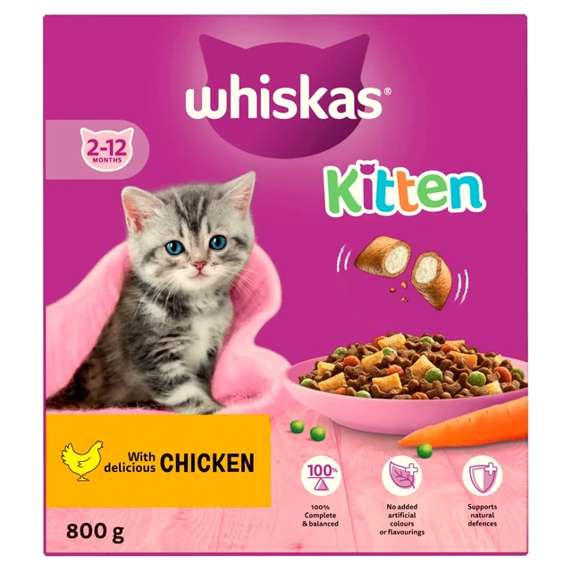 Whiskas 2-12 Months with Delicious Chicken 800g