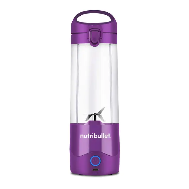 nutribullet Portable Blender - Purple, 475ml Cup, Powerful Extractor Blade, To-Go Lid, USB-C Charging Cable, 15+ Blending Cycles
