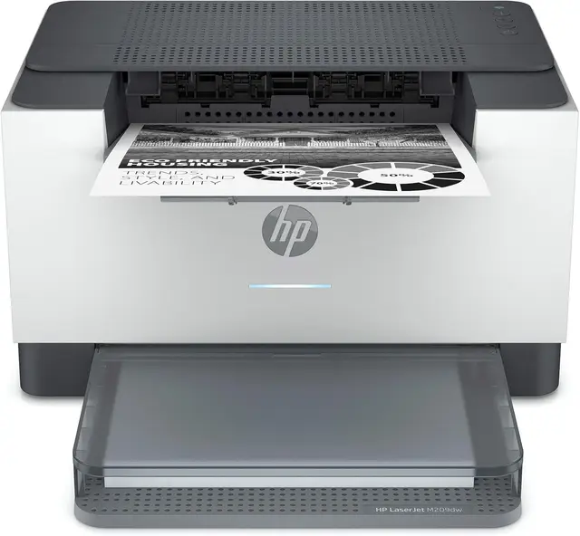 HP LaserJet M209dw Wireless Black & White Printer | 1 Year Limited Warranty | 2-sided printing | 150-sheet input tray Auto-On/Off technology
