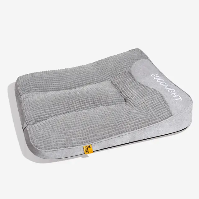 FunnyFuzzy Large Thickened Scratch-Resistant Spine-Support Dog Mat Bed - Gray Size XL