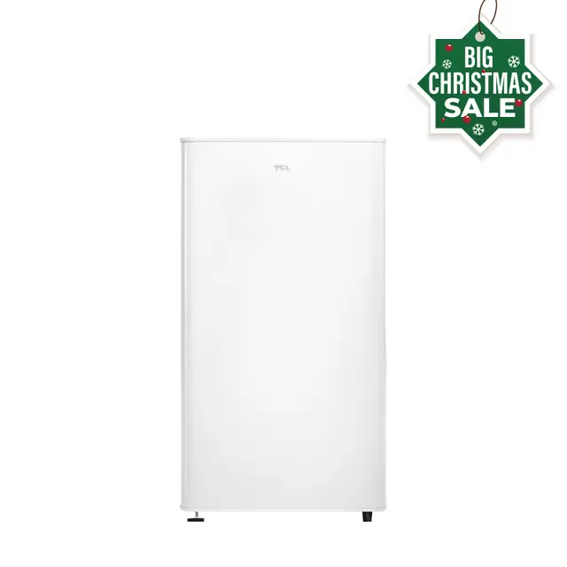 TCL Small Fridge 90L with Freezer Compartment, Compact  for Dorm, Bedroom & Office, Adjustable Feet & Shelves [Energy Class E] RF120DWE0