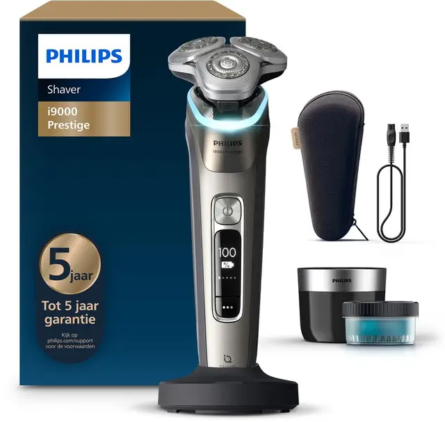 Philips Shaver i9000 Prestige Elektrisch Scheerapparaat Voor Mannen - Met Quick Clean Pod - Goud - XP9203/30