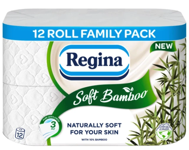 Regina Soft Bamboo 3 Ply 12 Pack (12R) White