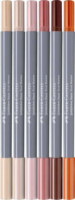 Faber-Castell Goldfaber Aqua Dual Marker, Wallet of 6, Protrait