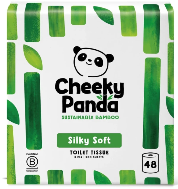 The Cheeky Panda Bamboo Toilet Tissue 48 Rolls 3 Ply