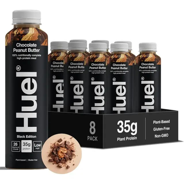 Huel RTD Complete Meal Peanut Butter Flavour Black Edition Multipack - 8 x 500 ml