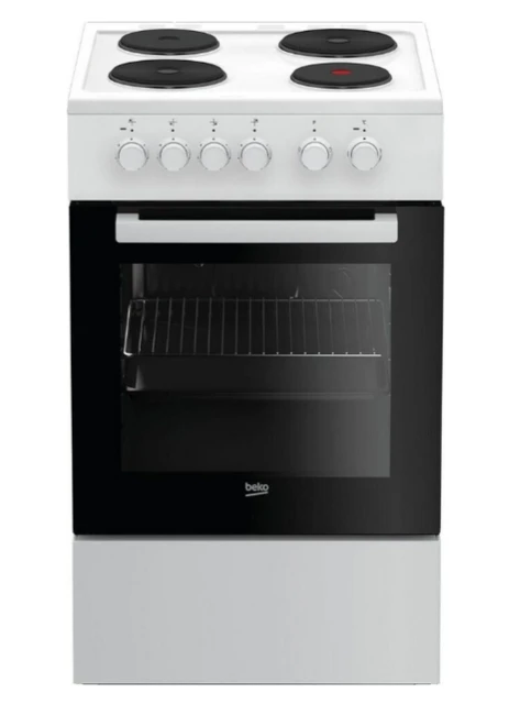 Beko FSS56000GW Freestanding Hob Combination / 50 cm / SteamShine Cleaning / Flash Hob / White [Energy Class A]