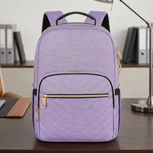 Laptop Backpack for Women， School Backpack Bag 15.6 Inch Lightweight for Travel Work With USB Charging Port Waterproof， Anti theft Rucksack Girls Ladies for University College Large， Purple， New Year Sale ， Top gift picks