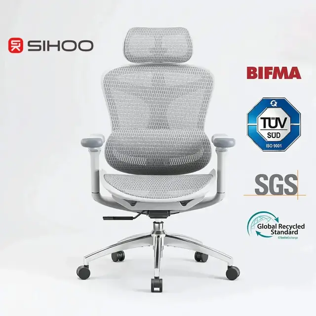 SIHOO Doro C300 Ergonomic Office Chair with Ultra Soft 3D Armrests, Dynamic Lumbar Support for Home Office Chair, Adjustable Backrest
Desk Chair (White)