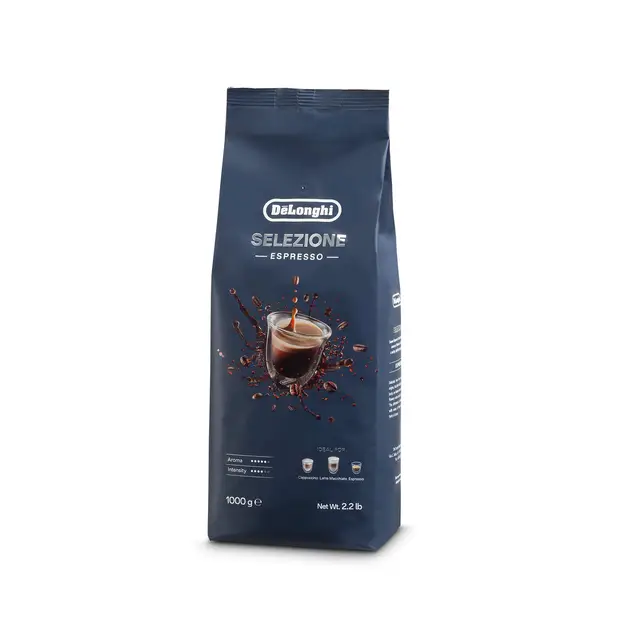 De'Longhi DLSC617 Selezione Espresso, Ganze Kaffeebohnen  für Kaffeevollautomaten Siebträger und Espressokocher, 1 kg