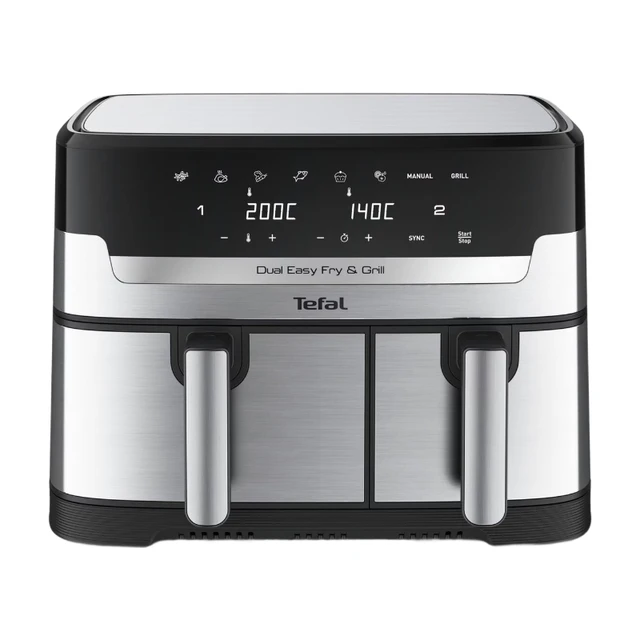 Tefal EY905D Dual Easy Fry and Grill Airfryer - Zwart