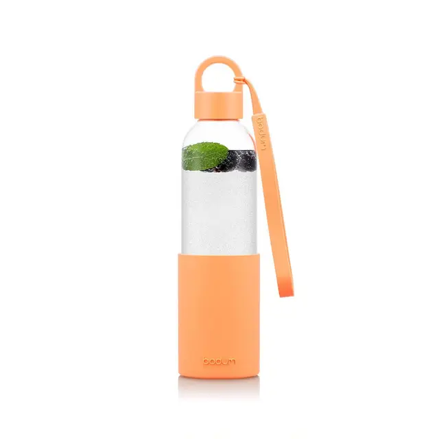 Bodum MELIOR Glass Water Bottle 0.5L - Bellini Orange
