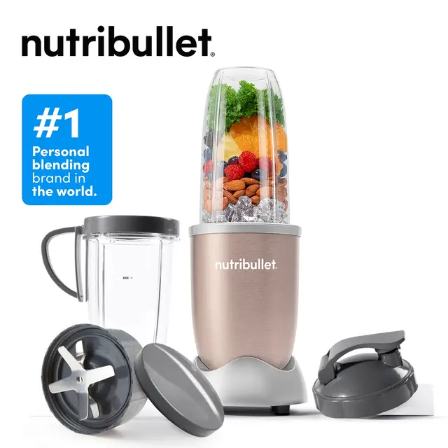 nutribullet 900 Series - 8 Piece Complete Kit, 909ml/680ml Cup Included, Powerful 24,000 RPM, Extractor Blends for Frozen Fruit, Nuts & Ice