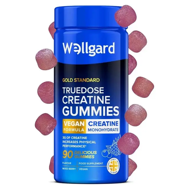 Wellgard Creatine Gummies Mixed Berry Flavour 3000 mg Per Serving - 90 Gummies