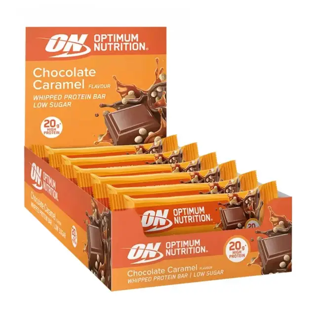 Optimum Nutrition Whipped Protein Bar Chocolate Caramel 10 x 60g