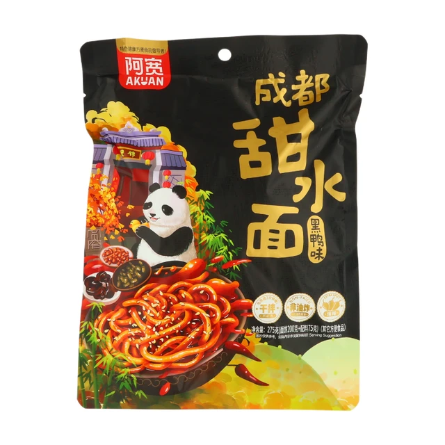 A'Kuan Nouille udon saveur sucrée et épicée (sachet) avec édulcorants 275 g